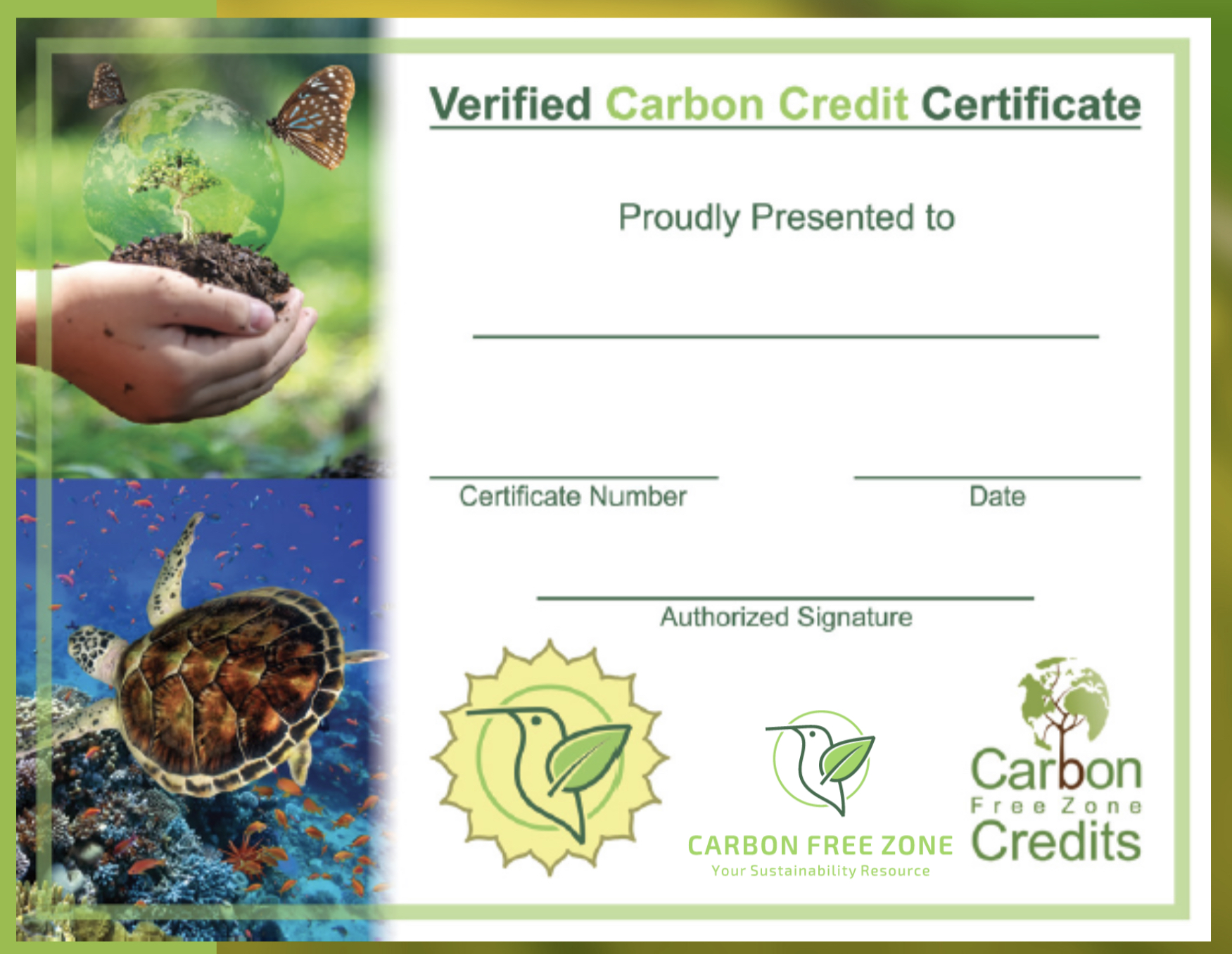 carbon credit certificate